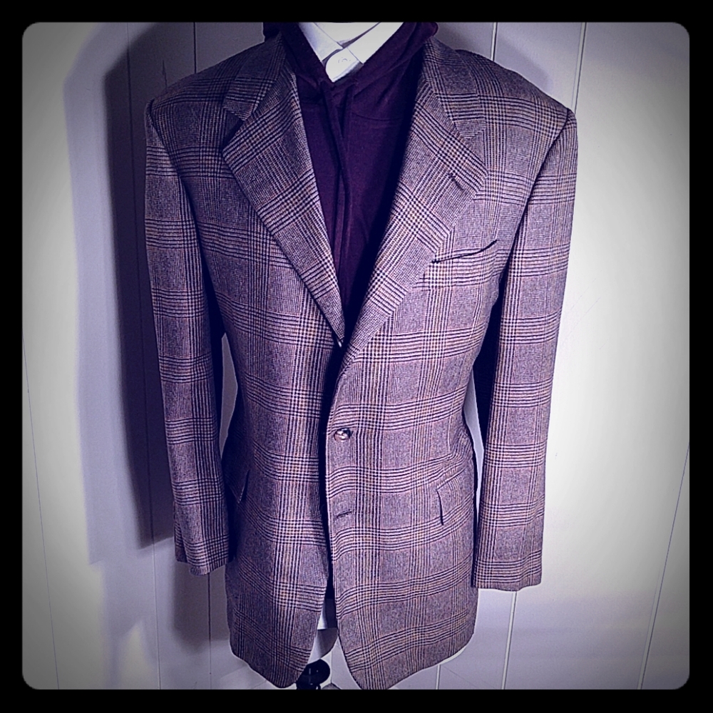 Neiman Marcus Lana Cashmere Windowpane Houndstooth